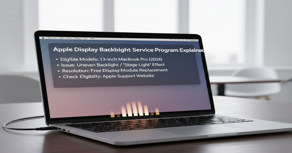 Display Backlight Service Program