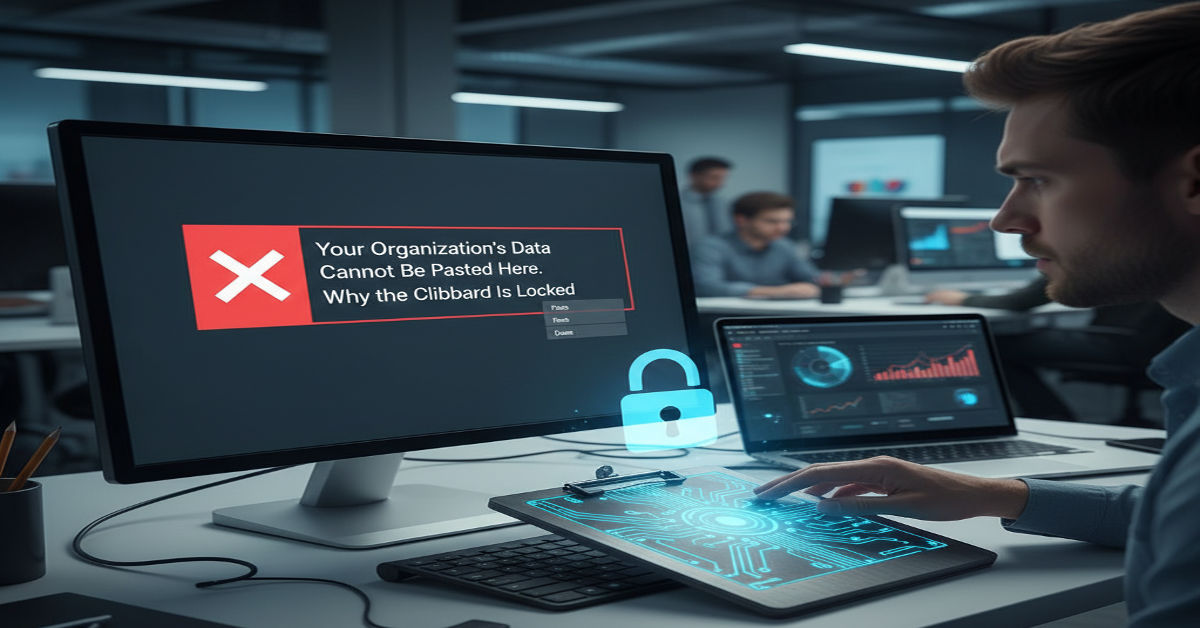 Your Organization’s Data Cannot Be Pasted Here