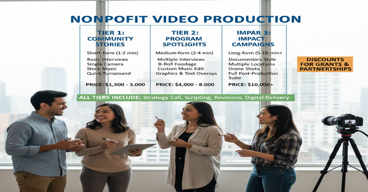 Nonprofit Video Production Pricing Tiers